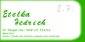 etelka hedrich business card